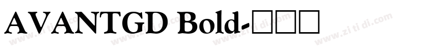 AVANTGD Bold字体转换